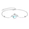 wholesale 925 Sterling Silver Moonstone Graduation Cap Charm Bracelet Wholesale Gift for Women-0-0