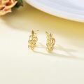 wholesale 14K Gold Leaf Stud Earrings for Women - Real 14K Gift Jewelry-0-2