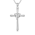 wholesale 925 Sterling Silver Cross Pendant Necklace for Women-0-0