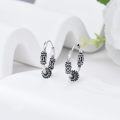 wholesale 925 Sterling Silver Oxidized Bali Bohemian Small Huggie Hoop Earrings 2cm Diameter - Gift Boxed-0-1