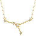 wholesale 14k Solid Gold Zodiac Constellation Necklace Pendant for Women s-0-0