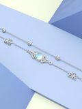 wholesale 925 Sterling Silver Moonstone Celtic Knot Adjustable Anklet/Anklet for Women - Unique -0-4