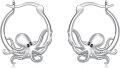 wholesale 925 Sterling Silver Shiny Octopus Earrings, Hypoallergenic, Nickel-Free, Perfect Gift for Halloween Birthday Christmas-0-0