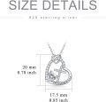 wholesale 925 Sterling Silver Heart & Cross Necklace with Cubic Zirconia and Engraved I am a child of God - Baptism/First Communion Gifts for Girls-0-4