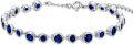 wholesale 925 Sterling Silver Blue Sapphire CZ Tennis Bracelet for Women -0-0