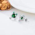 wholesale Sterling Silver Frog Earrings - Rhodium Plated-0-2