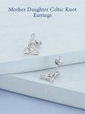 wholesale 925 Sterling Silver Celtic Triquetra Trinity Knot Stud Earrings - Irish  for Women-0-4