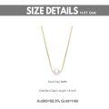 wholesale 14k White Gold Simple Freshwater Pearl Necklace-0-23