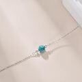 wholesale 925 Sterling Silver Turquoise Beaded Chain Ankle Bracelet for Women Beach Foot Jewelry-0-1