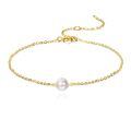 wholesale 14k Gold Dainty Pearl Chain Bracelet For Women-0-0