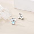 wholesale 925 Sterling Silver Elephant Heart Stud Earrings-0-3