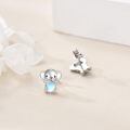 wholesale 925 Sterling Silver Elephant Heart Stud Earrings-0-3