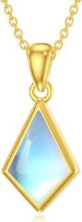 wholesale 925 Sterling Silver Plated 14K Gold  Kite Cut Gemstone Pendant Necklace for Women 1 ct Dainty Lightweight Wear s for Mother Wife-0-0