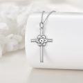 wholesale 925 Sterling Silver Cross with Engraved Message Pendant Necklace for Women-0-4