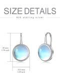 TOUPOP Sterling Silver Moonstone Earrings Dangle Leverback Gifts-0-5