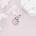 wholesale 14K Gold Pink Crystal Black Cat Pendant Necklace for Women Cats Lover-0-59