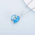 wholesale 925 Sterling Silver Austrian Crystal 12 Birthstone Heart Pendant Necklace for Women-0-4