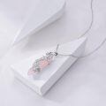 wholesale 925 Sterling Silver Rose Quartz Reiki Healing Crystal Necklace - Love, Calm, Femininity - 18 with Extender - Hypoallergenic Gift for Women-0-3