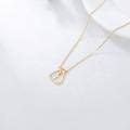 wholesale 14k Gold Heart Pendant With Lab Diamond Accents And Cross Charm Necklace-0-3