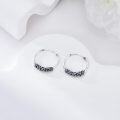 wholesale 925 Sterling Silver Oxidized Bali Bohemian Small Huggie Hoop Earrings - 925 Sterling Silver Minimalist Ear Cuffs for Women's Fashion  Set of 3 Pairs-0-3