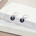 wholesale Sterling Silver Pearl Leverback Dangle Earrings for Women Gifts - Rhodium Plated-0-37