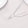 wholesale 925 Sterling Silver Double Chain Phoenix Pendant Necklaces for Women-0-3