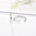 wholesale 925 Sterling Silver Textured Twist Design Huggie Hoop Earrings 8mm Diameter-0-1