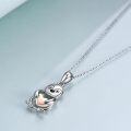 wholesale 925 Sterling Silver Penguin Heart Charm Necklace for Women Girls  45cm Chain Length-0-1