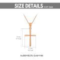 wholesale 14K White Gold Polished Cross Pendant Chain Necklace for Women Girls 20 + Extender-0-37