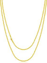 wholesale Sterling Silver Rope Chain Necklace 2 6mm 16 24 Unisex-Length 18 Inch Yellow