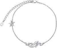 wholesale 925 Sterling Silver Dolphin Starfish Adjustable Ankle Anklet-A-Dolphin Anklet