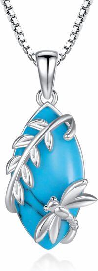 wholesale 925 Sterling Silver Birthstone Dragonfly Pendant Necklace for Women-Dec