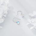 wholesale 925 Sterling Silver Round Blue Moonstone Drop Earrings-0-5