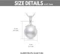 wholesale 14K Gold Chain with White Round Pearl Pendant Necklace for Women - 18 Length-0-5