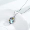 wholesale 925 Sterling Silver Tree of Life Sunflower and Daisy Rose Pendant Necklace-0-1
