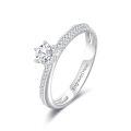 TOUPOP 10k/14k/18k Sterling Silver Moissanite Personalized Engagement Ring-0-0