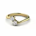 TOUPOP 10k/14k/18k Gold Moissanite Personalized Name Engraved Eternity Wedding Band Ring-0-1
