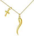 wholesale 925 Sterling Silver Italian Horn Charm Cross Pendant Necklace for Women Protection Amulet Jewelry Mothers Day Gifts-0-0