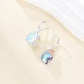 wholesale 925 Sterling Silver Hummingbird & Rose Moonstone Drop Earrings for Women-0-4