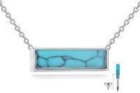 wholesale 925 Sterling Silver Turquoise Urn Necklace for Ashes - Cremation Jewelry for Women-moonstone