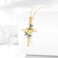 wholesale 14K Real Gold Dragonfly Pendant Necklace for Women, 58.5% Pure Gold, 13x19mm, 18 Chain, Gift for Daughter Grandma Mother-0-2