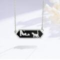wholesale 925 Sterling Silver Black Onyx Cat Mountain Moon & Star Pendant Necklace for Women-0-3