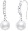wholesale 10K Gold Pearls & Cubic Zirconia Drop Earrings for Women-0-0
