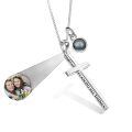 wholesale 925 Sterling Silver Cross Necklace I Can Do All Things-0-3