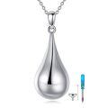 wholesale 925 Sterling Silver Teardrop Cremation Urn Pendant with Funnel and Fill Tool - Keepsake Memorial Jewelry-0-0