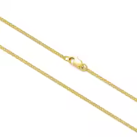 wholesale 14K Gold (Au585) Nickel-Free Hypoallergenic Lightweight Chain 1mm-1.35mm 14-36 Lobster Clasp Gift for Women-18inch