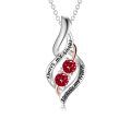wholesale 925 Sterling Silver Twisted Pendant With Purple Stones-0-29