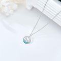 wholesale 925 Sterling Silver Natural Larimar Dolphin Pendant Necklace Ocean Jewelry Birthday Gifts for Women-0-4