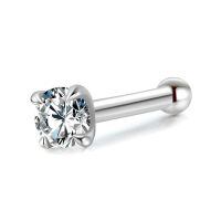 wholesale 14k Gold Diamond Stud Earring With Silver Post-white gold