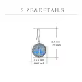 wholesale 925 Sterling Silver Abalone Shell Tree of Life Drop Earrings Wholesale for Women and Girls-0-6